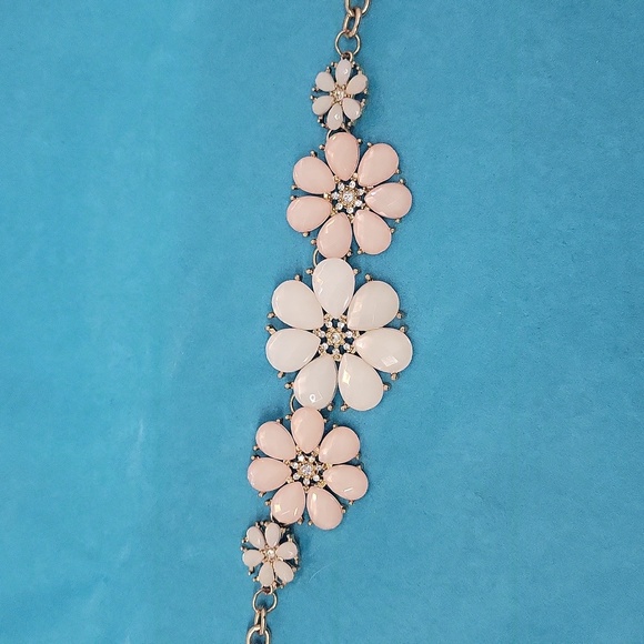 Statement Floral Embellished Rhinestone Necklace - Picture 8 of 10